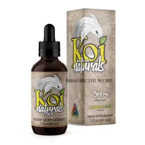 Koi Naturals Hemp Extract CBD Oil Tincture | Lemon-Lime Flavor (60 mL)