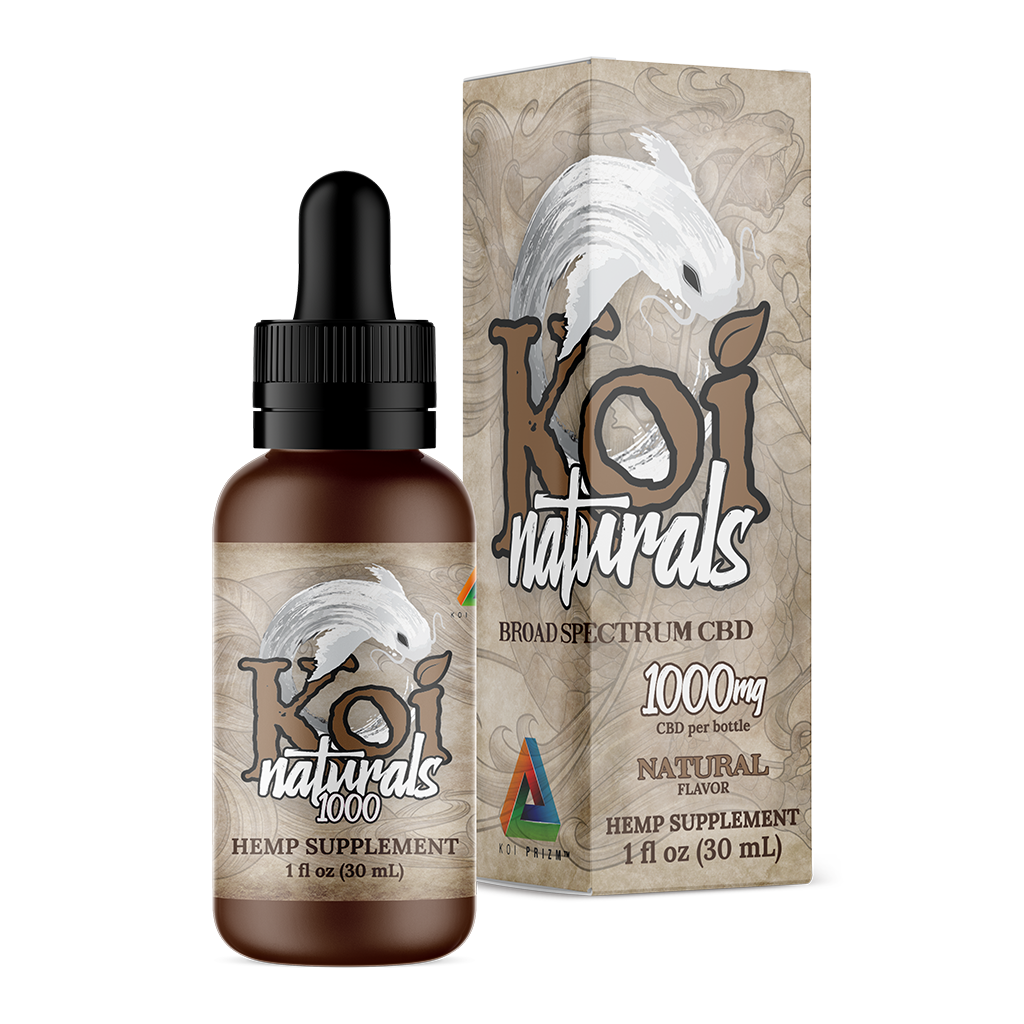Koi Naturals Hemp Extract CBD Oil Tincture | Natural Flavor (30 mL)