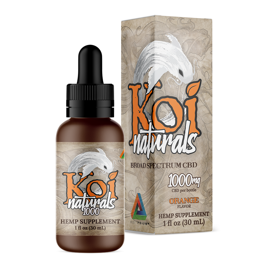 Koi Naturals Hemp Extract CBD Oil Tincture | Orange Flavor (30 mL)
