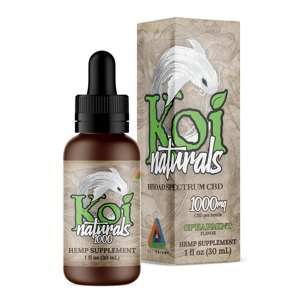 Koi Naturals Hemp Extract CBD Oil Tincture | Spearmint Flavored (30 mL)