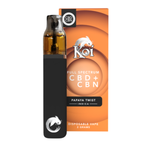 Koi Full Spectrum CBD + CBN Disposable Vape Bar (2 Gram) - Papaya Twist (Indica)