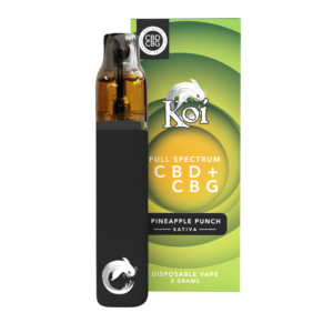 Koi Full Spectrum CBD + CBG Disposable Vape Bar (2 Gram) - Pineapple Punch (Sativa)