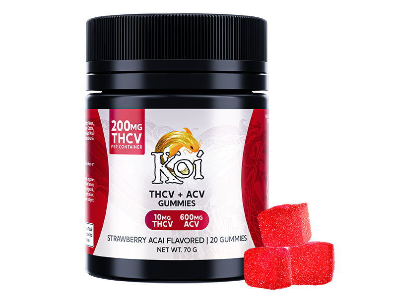 Jars of Koi THCV + Apple Cider Vinegar Gummies