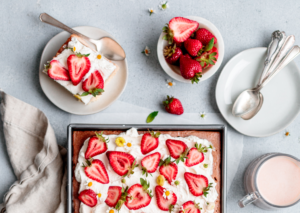 strawberry tres leches with CBD